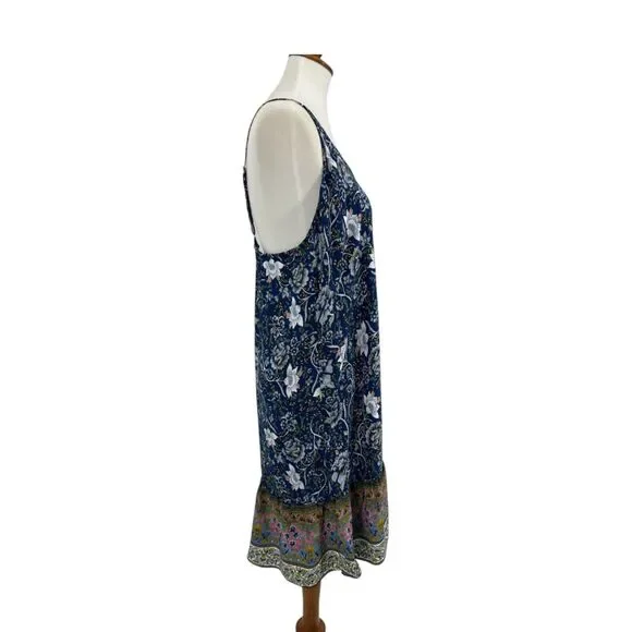 Women's Tank Top Dress XL Cupshe Blue Floral sundress - Picture 2 of 8